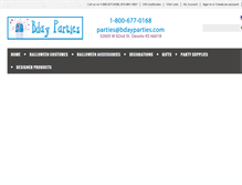 Tablet Screenshot of bdayparties.com